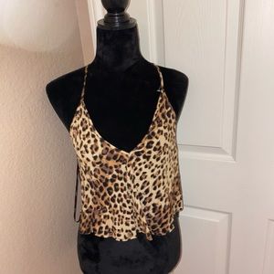 Cropped cheetah top